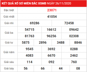 Dự đoán soi cầu miền bắc 27-11-2020