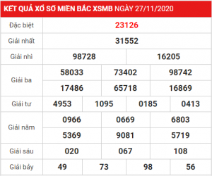 Dự đoán soi cầu miền bắc 28-11-2020