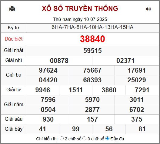 Soi cầu XSMB 11-07-2025